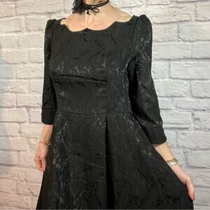 Hearts & Roses Whimsigoth/Goth/Victorian Brocade Tapestry Midi Dress